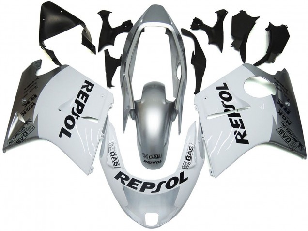 1996-2007 Silver White Repsol Honda CBR1100XX Motorcycle Fairing UK