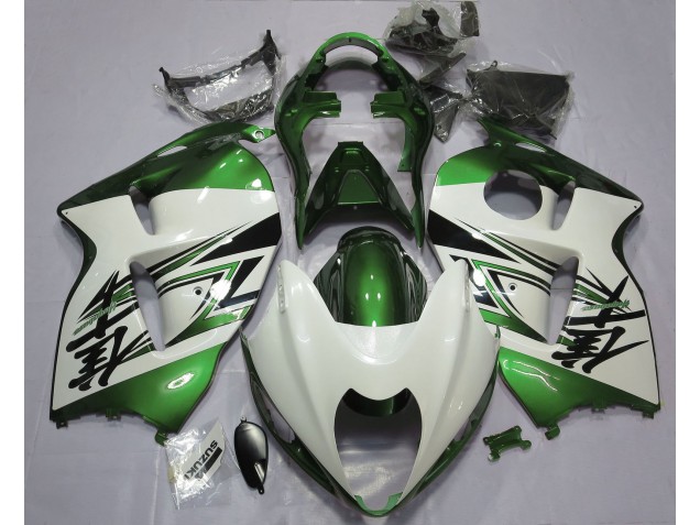 1997-2007 Gloss White & Green Suzuki GSXR 1300 Motorcycle Fairing UK 1997-2007 Gloss White & Green Suzuki GSXR 1300 Motorcycle Fairing UK