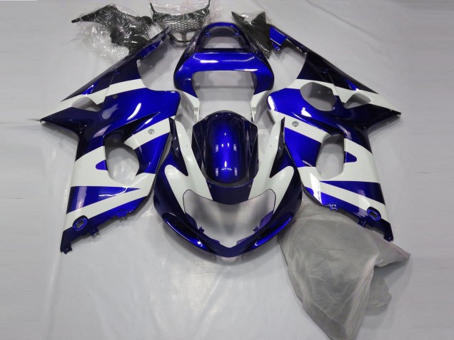 2000-2002 Gloss Blue & White Suzuki GSXR 1000 Motorcycle Fairing UK