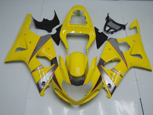 2000-2002 Yellow and Silver Suzuki GSXR 1000 Motorcycle Fairing UK 2000-2002 Yellow and Silver Suzuki GSXR 1000 Motorcycle Fairing UK