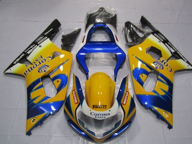 2001-2003 Yellow Corona Suzuki GSXR 600-750 Motorcycle Fairing UK