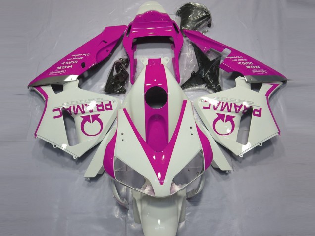 2003-2004 Gloss White and Pink PRAMAC Honda CBR600RR Motorcycle Fairing UK 2003-2004 Gloss White and Pink PRAMAC Honda CBR600RR Motorcycle Fairing UK