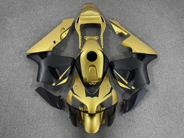 2003-2004 Gold & Matte Black Honda CBR600RR Motorcycle Fairing UK 2003-2004 Gold & Matte Black Honda CBR600RR Motorcycle Fairing UK