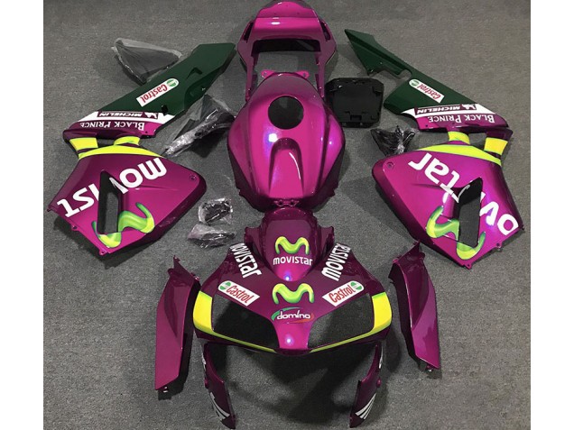 2003-2004 Hot Pink Movistar Honda CBR600RR Motorcycle Fairing UK