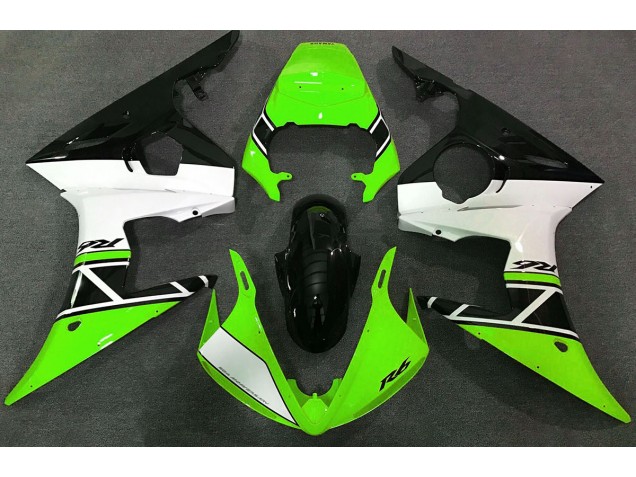 2003-2005 Green White and Black Yamaha R6 Motorcycle Fairing UK