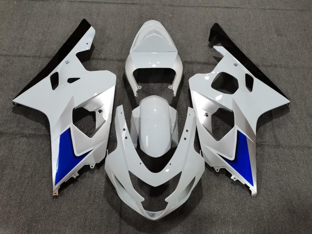 2004-2005 Blue White and Silver Style Suzuki GSXR 600-750 Motorcycle Fairing UK 2004-2005 Blue White and Silver Style Suzuki GSXR 600-750 Motorcycle Fairing UK