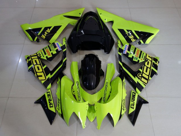 2004-2005 High Viz Yellow and Black Kawasaki ZX10R Motorcycle Fairing UK