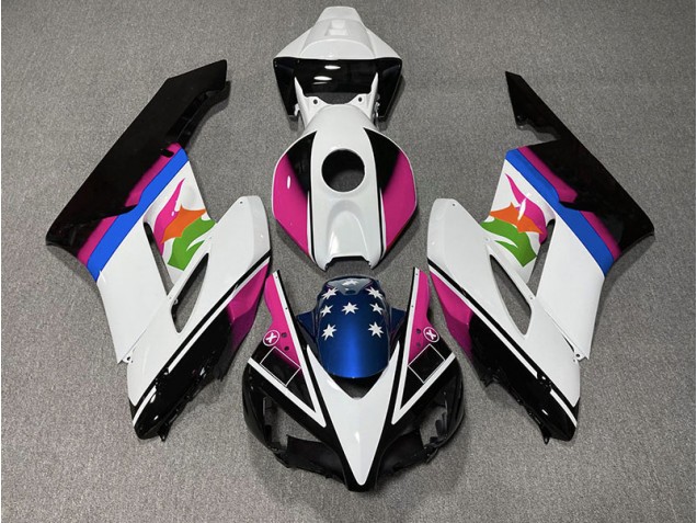 2004-2005 Pink and Blue Flag Honda CBR1000RR Motorcycle Fairing UK