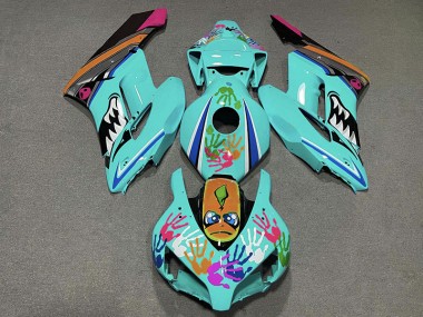 2004-2005 Teal Shark Honda CBR1000RR Motorcycle Fairing UK