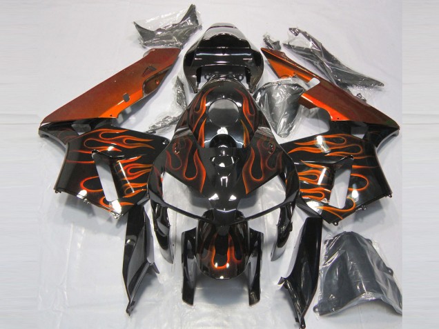 2005-2006 Burnt Orange Flame Honda CBR600RR Motorcycle Fairing UK 2005-2006 Burnt Orange Flame Honda CBR600RR Motorcycle Fairing UK