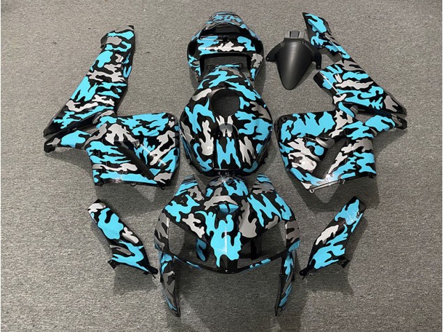 2005-2006 Camo & LIGHT CYAN Honda CBR600RR Motorcycle Fairing UK 2005-2006 Camo & LIGHT CYAN Honda CBR600RR Motorcycle Fairing UK