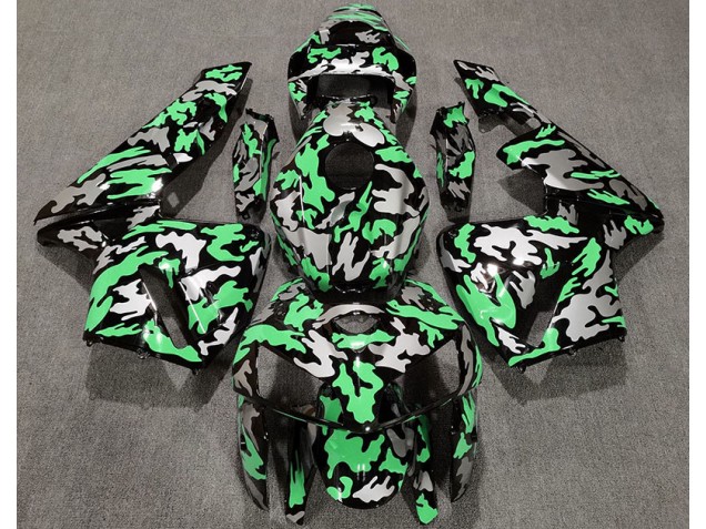 2005-2006 Camo & LIGHT GREEN Honda CBR600RR Motorcycle Fairing UK 2005-2006 Camo & LIGHT GREEN Honda CBR600RR Motorcycle Fairing UK