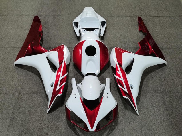 2006-2007 Candy Red and White Honda CBR1000RR Motorcycle Fairing UK 2006-2007 Candy Red and White Honda CBR1000RR Motorcycle Fairing UK