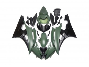 2006-2007 Custom Matte Green and Black Yamaha R6 Motorcycle Fairing UK