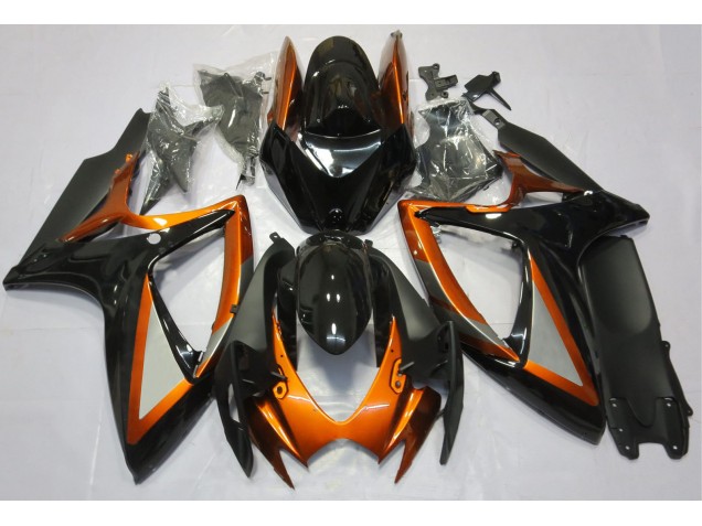 2006-2007 Gloss Orange and Black Suzuki GSXR 600-750 Motorcycle Fairing UK