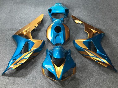 2006-2007 Light Blue & Gold Honda CBR1000RR Motorcycle Fairing UK