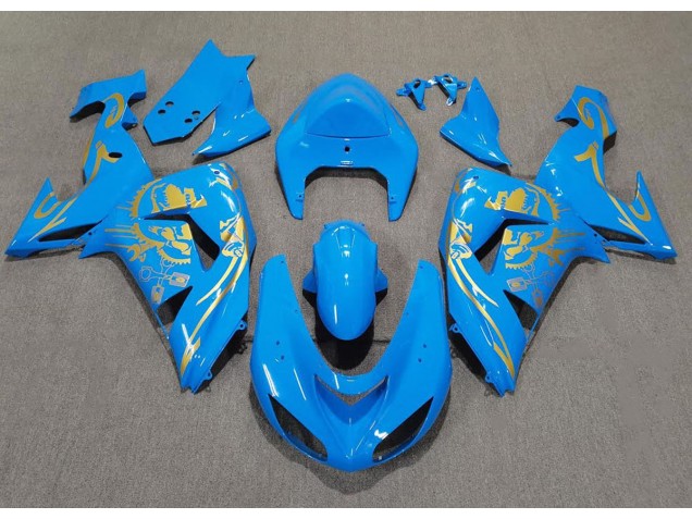 2006-2007 Light Blue & Gold Kawasaki ZX10R Motorcycle Fairing UK 2006-2007 Light Blue & Gold Kawasaki ZX10R Motorcycle Fairing UK
