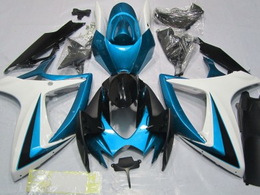 2006-2007 Light Blue & White Suzuki GSXR 600-750 Motorcycle Fairing UK