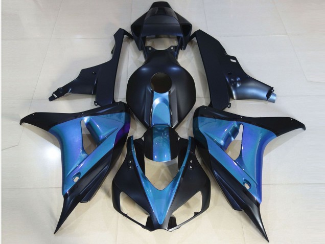 2006-2007 Matte Black & Light Blue Honda CBR1000RR Motorcycle Fairing UK