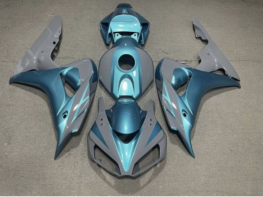 2006-2007 Nardo Grey and Light Blue Honda CBR1000RR Motorcycle Fairing UK