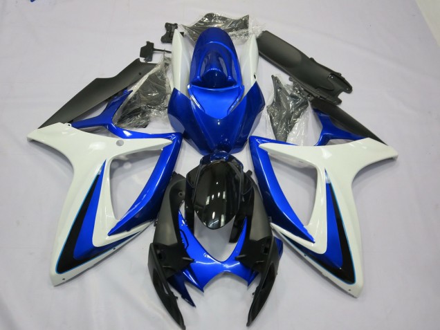 2006-2007 OEM Style White Blue Suzuki GSXR 600-750 Motorcycle Fairing UK 2006-2007 OEM Style White Blue Suzuki GSXR 600-750 Motorcycle Fairing UK