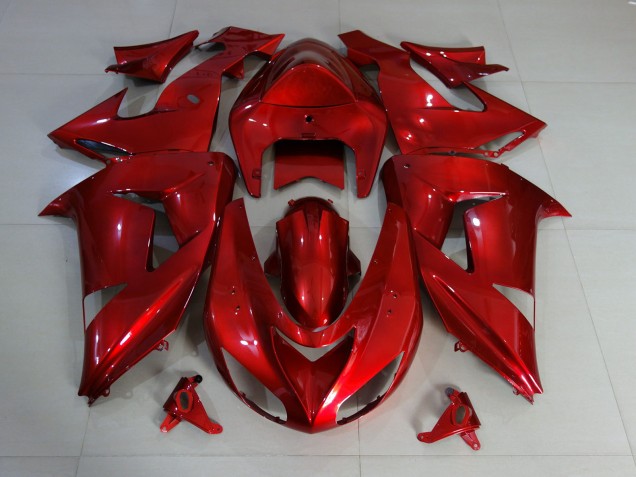 2006-2007 Red Deep Gloss Kawasaki ZX10R Motorcycle Fairing UK
