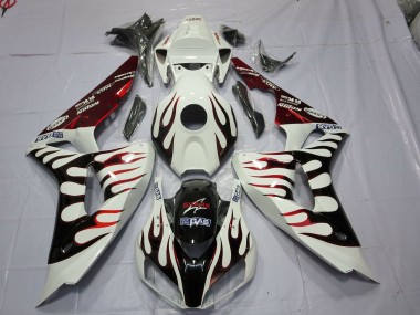 2006-2007 Red and Black Flame Honda CBR1000RR Motorcycle Fairing UK