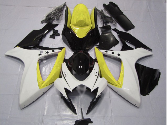 2006-2007 Yellow Star Suzuki GSXR 600-750 Motorcycle Fairing UK