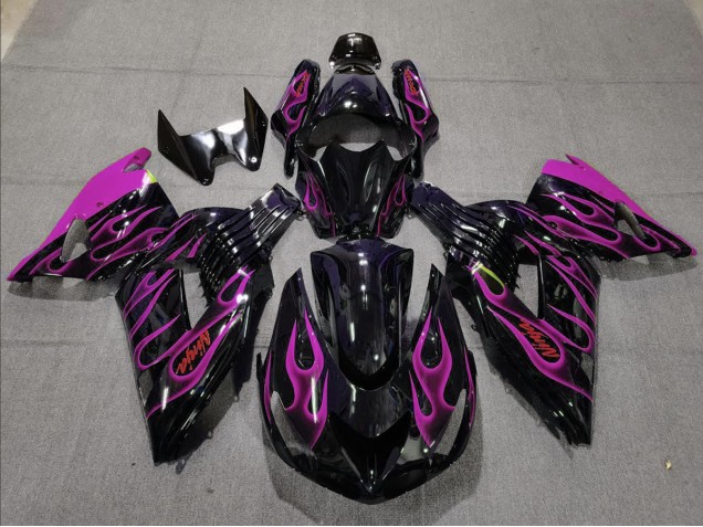 2006-2011 Pink Flame Kawasaki ZX14R Motorcycle Fairing UK