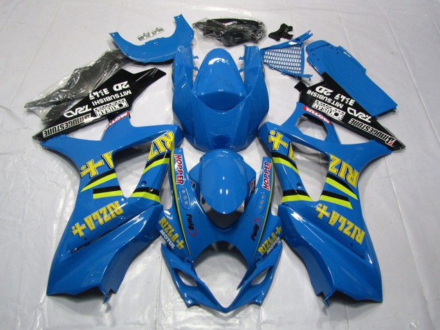2007-2008 Bright Blue Rizla Suzuki GSXR 1000 Motorcycle Fairing UK 2007-2008 Bright Blue Rizla Suzuki GSXR 1000 Motorcycle Fairing UK