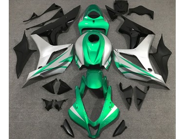 2007-2008 Bright Green and Silver OEM Style Honda CBR600RR Motorcycle Fairing UK