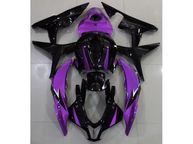 2007-2008 Gloss Black & Purple Honda CBR600RR Motorcycle Fairing UK