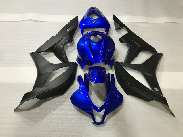 2007-2008 Gloss Blue and Matte Black Honda CBR600RR Motorcycle Fairing UK 2007-2008 Gloss Blue and Matte Black Honda CBR600RR Motorcycle Fairing UK