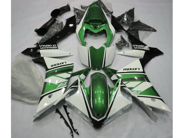 2007-2008 Gloss White and Green Yamaha R1 Motorcycle Fairing UK 2007-2008 Gloss White and Green Yamaha R1 Motorcycle Fairing UK