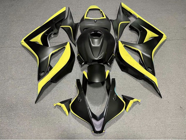 2007-2008 Matte Black & Yellow Honda CBR600RR Motorcycle Fairing UK