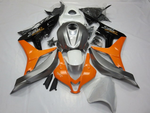 2007-2008 Silver White and Orange Honda CBR600RR Motorcycle Fairing UK 2007-2008 Silver White and Orange Honda CBR600RR Motorcycle Fairing UK