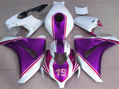 2008-2011 Gloss Purple and White Honda CBR1000RR Motorcycle Fairing UK
