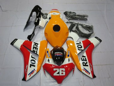 2008-2011 Light Orange Repsol Honda CBR1000RR Motorcycle Fairing UK