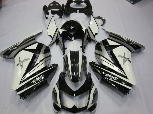 2008-2013 White Silver Star Kawasaki Ninja 250 Motorcycle Fairing UK