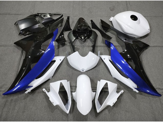 2008-2016 Custom Blue Black and White Yamaha R6 Motorcycle Fairing UK 2008-2016 Custom Blue Black and White Yamaha R6 Motorcycle Fairing UK