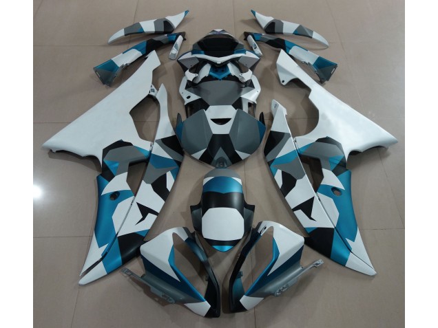2008-2016 Glacier Blue Snow Camo Yamaha R6 Motorcycle Fairing UK 2008-2016 Glacier Blue Snow Camo Yamaha R6 Motorcycle Fairing UK