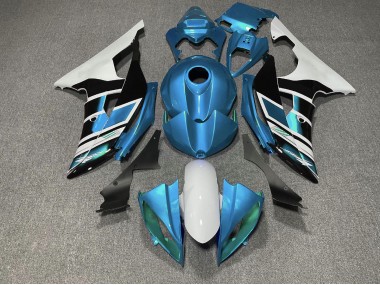 2008-2016 Light Blue Black and White OEM Style Yamaha R6 Motorcycle Fairing UK