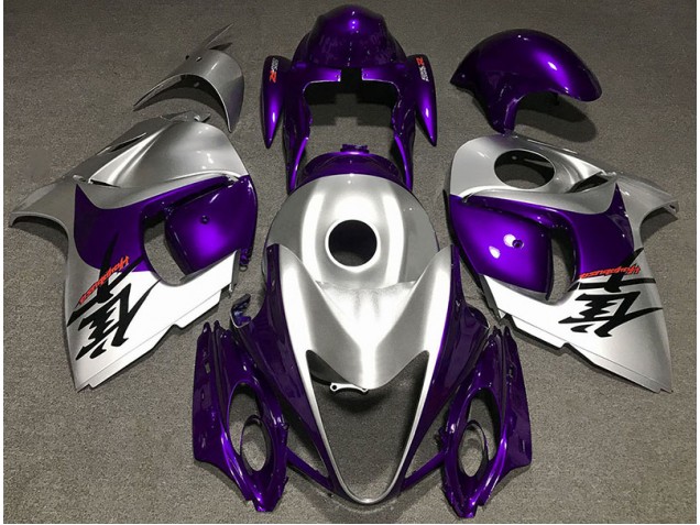 2008-2019 Gloss Purple and Silver Suzuki GSXR 1300 Motorcycle Fairing UK