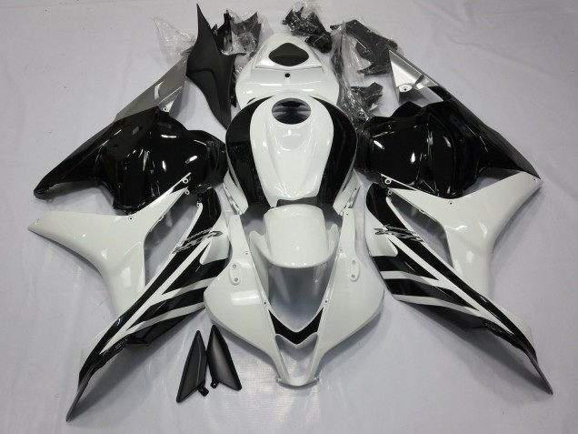2009-2012 Gloss Black and White Honda CBR600RR Motorcycle Fairing UK