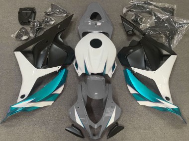 2009-2012 Gloss Grey White and Light Blue Honda CBR600RR Motorcycle Fairing UK