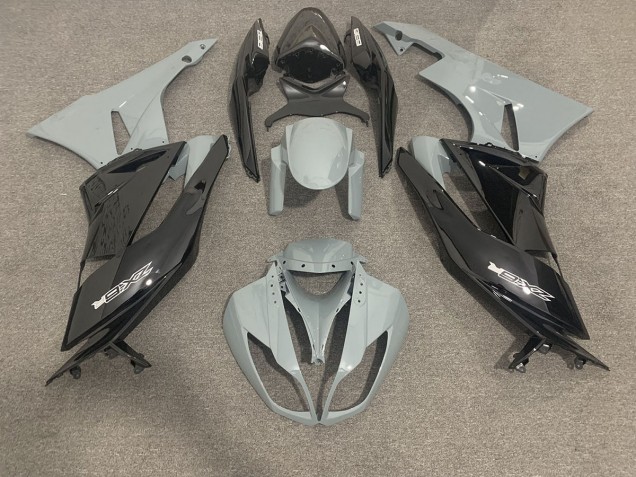 2009-2012 Gloss Grey and Black Kawasaki ZX6R Motorcycle Fairing UK 2009-2012 Gloss Grey and Black Kawasaki ZX6R Motorcycle Fairing UK