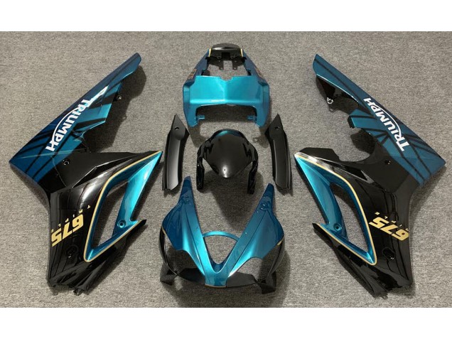 2009-2012 Gloss Light Blue and Black Triumph Daytona 675 Motorcycle Fairing UK