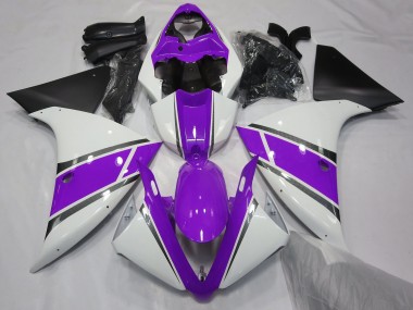 2009-2012 Gloss White and Purple Yamaha R1 Motorcycle Fairing UK