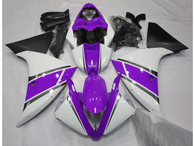 2009-2012 Gloss White and Purple Yamaha R1 Motorcycle Fairing UK 2009-2012 Gloss White and Purple Yamaha R1 Motorcycle Fairing UK