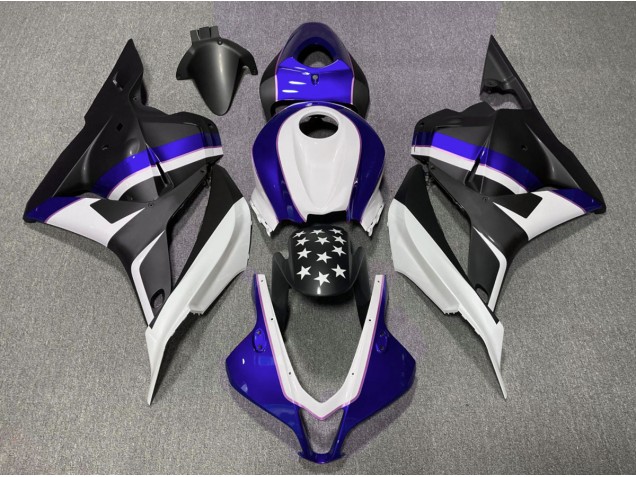2009-2012 Matte Black and Dark Blue Star Honda CBR600RR Motorcycle Fairing UK 2009-2012 Matte Black and Dark Blue Star Honda CBR600RR Motorcycle Fairing UK